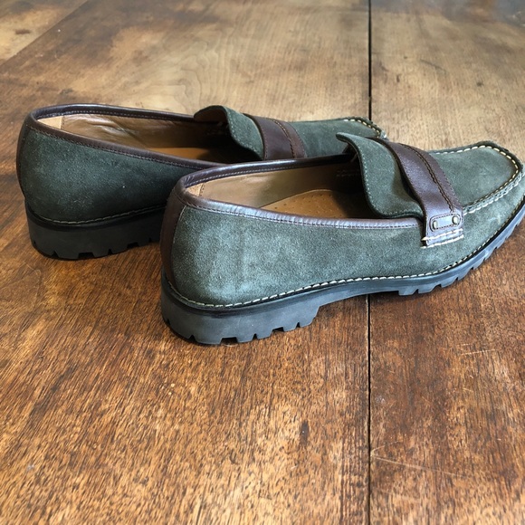 Cole Haan Shoes Cole Haan Olive Green Penny Loafers Poshmark